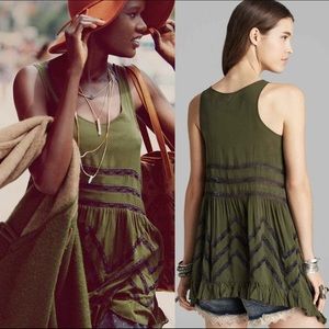 Free People ~ Voile & Lace Trapeze Slip Dress